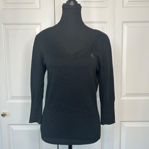 Original Penguin V Neck Knit Sweater Size M - Picture 7 of 8